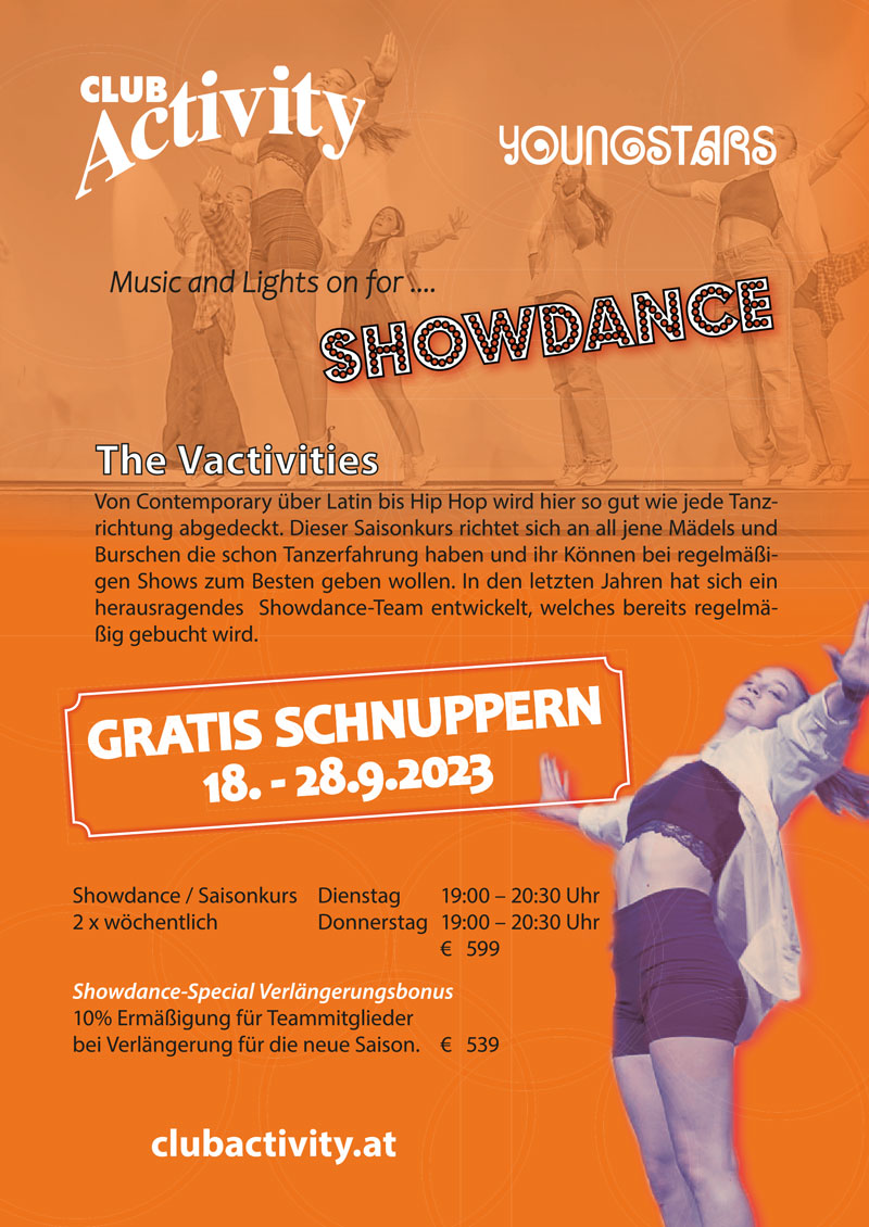 Youngstars Showdance | Aktivity Fitness - Gesundheit - Therapie