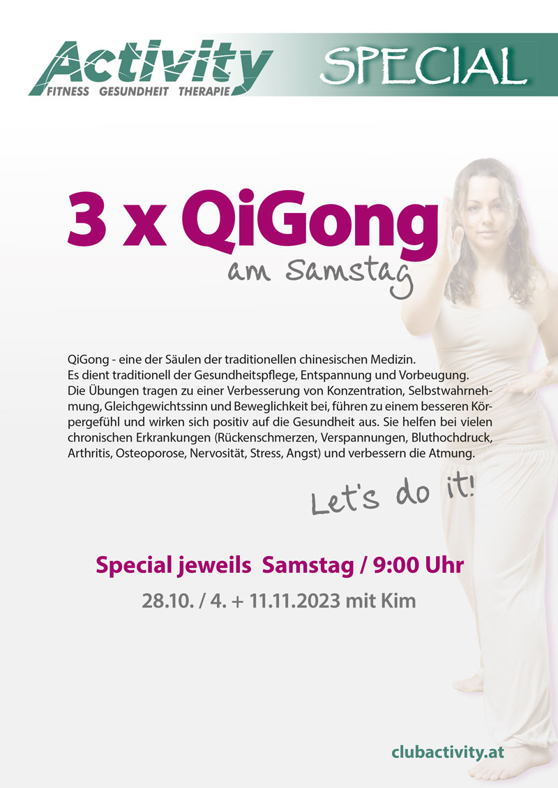 3 x QiGong am Samstag